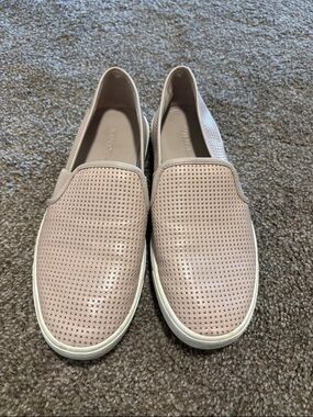 Vince Perforated Slip-On Sneakers in Light Blush